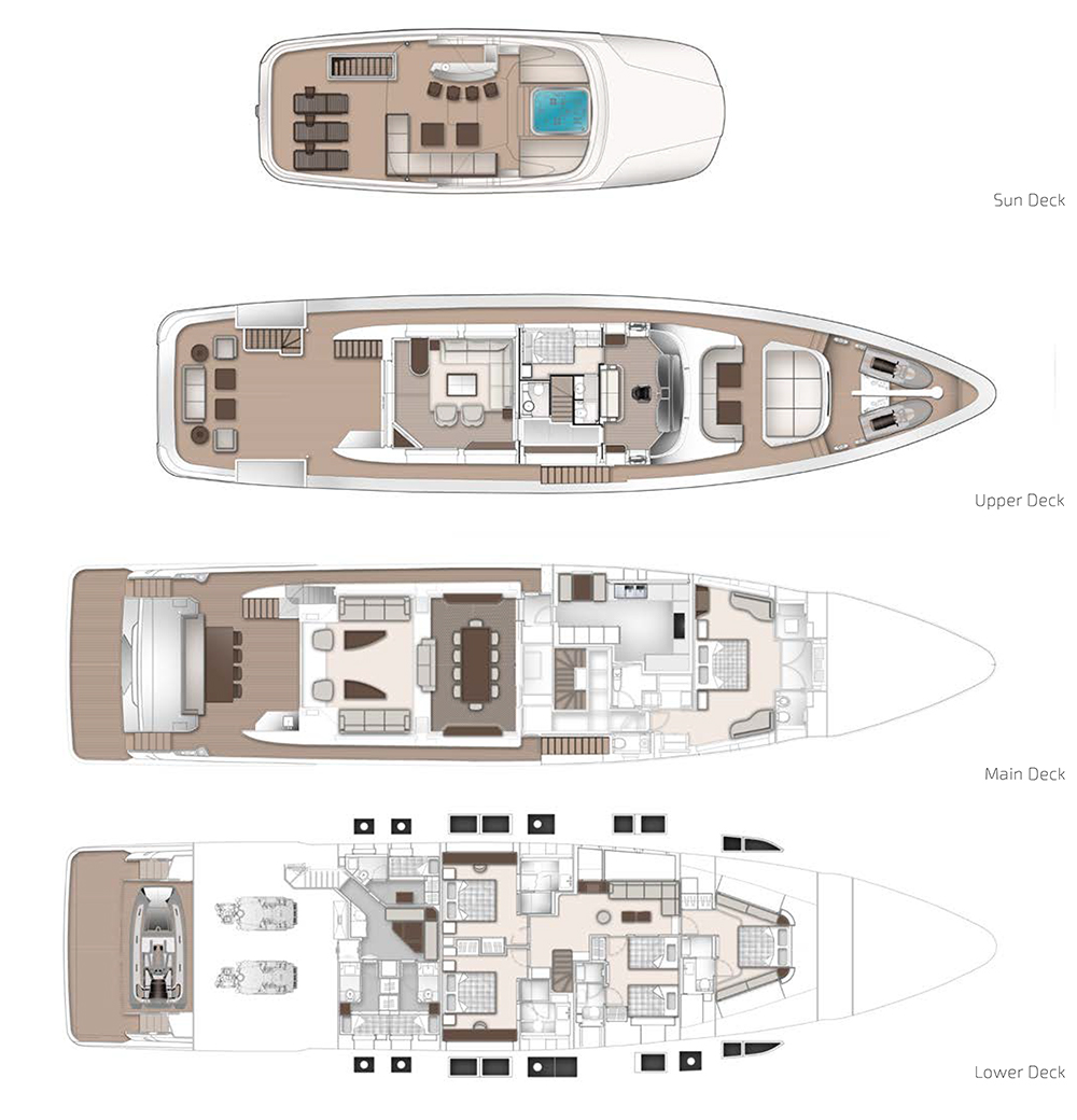 Majesty 120  - Deck Plan